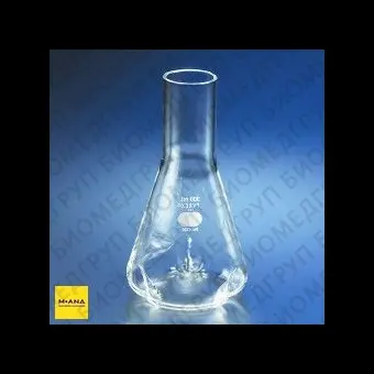 Колба Эрленмейера 300 мл, стекло, экстраглубокие отбойники, Pyrex Corning, 4446300, 12 шт.