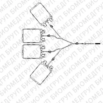 Контейнер полим. для крови и ее компонв стерил. однократо применения: КПК43001 четырехкамерный 300 мл с иглой полимерной двухканальной