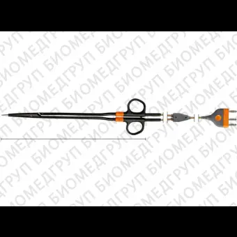 Bowa BiZZER, ножницы биполярные, Metzenbaum, изогнутые, тонкие, 280 мм, COMFORT, кабель 4,5 м