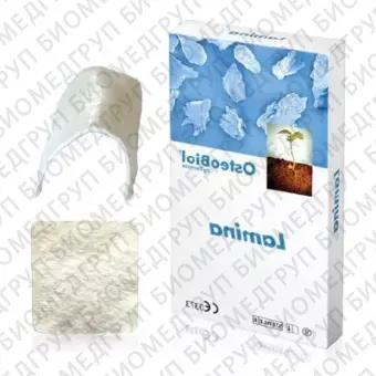 OsteoBiol Lamina Curved. 35x35 мм 0.9 мм. Пластина гетерологичная кость. Конская