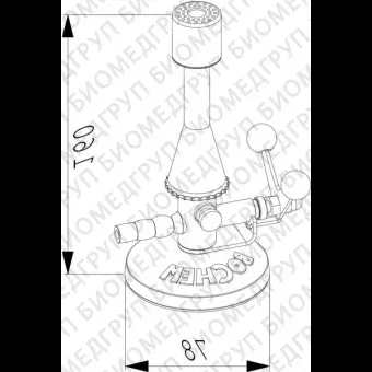 Горелка Теклю с откидным клапаном, мультигазовая, Bochem, 7430