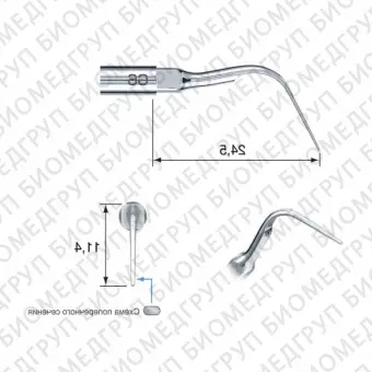 G6E  насадка для удаления зубного камня для скалера EMS