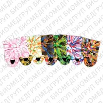 Tie Dye Mouthguards Multicolor многоцветные пластины для вакуумформера, 4,0 мм 6 шт.