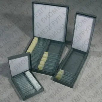 Планшет для хранения и архивирования препаратов на предметных стеклах, на 25 стекол, черный, ПС, 100 шт/уп, Nuova Aptaca, 13071