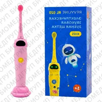 Звуковая электрическая зубная щетка Revyline RL 020 Kids розовая