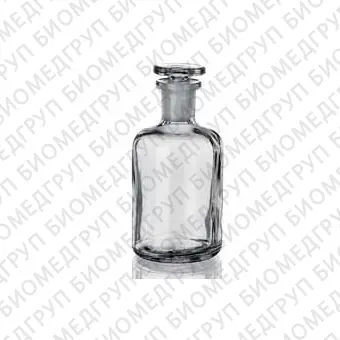 Склянка 1 л БС Simax, круглая, широкая шлифованная горловина, стеклянная шлифованная пробка, 12 шт/уп, Simax, N555414127940