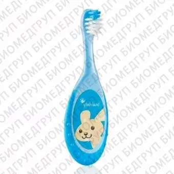 BrushBaby FlossBrush зубная щетка, 03 года, голубая